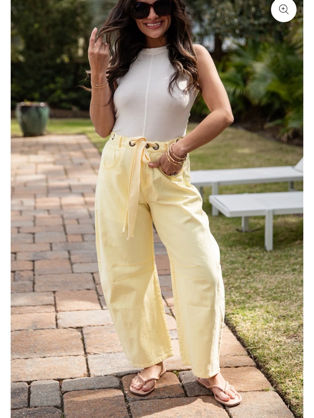 Women’s High-Rise Drawstring Barrel Pants